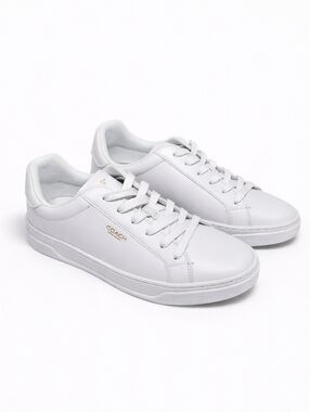 Coach White Leather Low Top Sneakers Women’s Size 9.5 NIB
